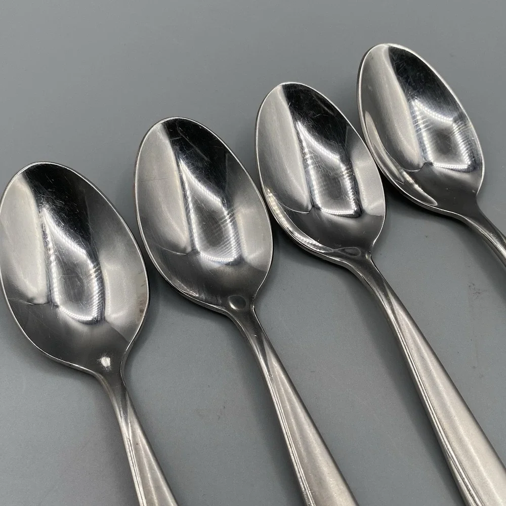 Oneida CAMLYNN CLEO Stainless 4pcs Teaspoons 18/10 Frosted Handle Flatware